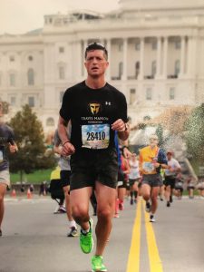 Robert MacDougall runs for a cause in the annual U.S. Marine Marathon in Washington, D.C.