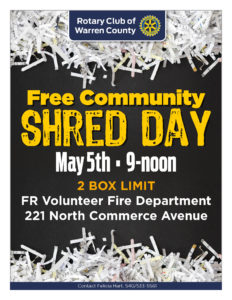 Free Community Shred Day! @ Front Royal Volunteer Fire Department