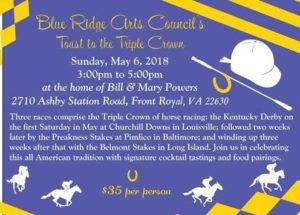 Blue Ridge Arts Council's Toast to the Triple Crown @ Home of Bill & Mary Powers