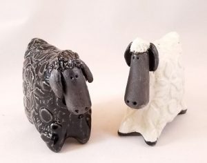 Create Clay Sheep Salt and Pepper Shakers @ Explore Art & Clay