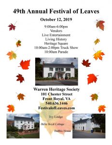49th Annual Festival of Leaves @ Warren Heritage Society