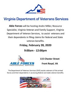 Veterans Benefit @ Able Forces Foundation