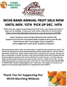 WCHS Band Annual Fruit Sale @ ONLINE STORE