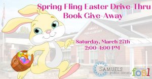 Drive Thru Easter Book Give-Away @ Samuels Public Library