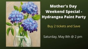Mother's Day Weekend Paint Party - Hydrangeas @ The Studio - A Place for Learning