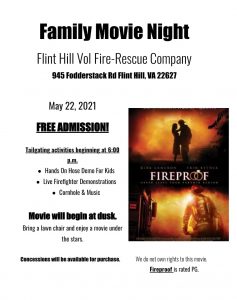Family Movie Night @ Flint Hill Volunteer Fire & Rescue
