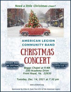 American Legion Christmas Concert @ R-MA Boggs Chapel