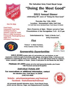 Salvation Army Annual Dinner @ Shenandoah Valley Golf Club