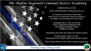 Sixth Annual Law Enforcement Memorial @ Laurel Ridge Community College