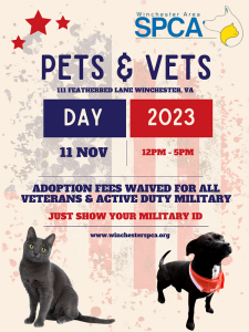 Veteran's Day Pet Adoption @ Winchester Area SPCA